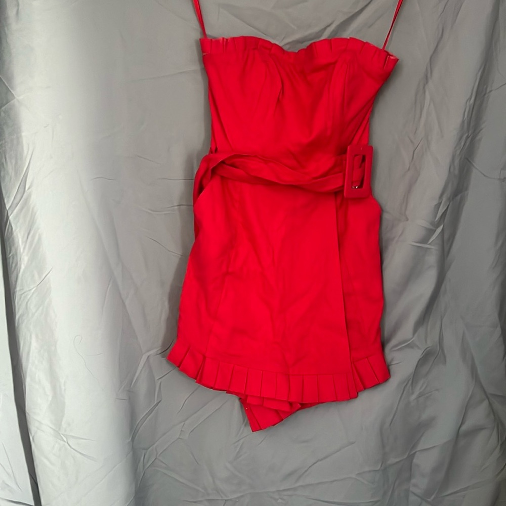 Selfie Leslie romper - size S - strapless with belt - worn once